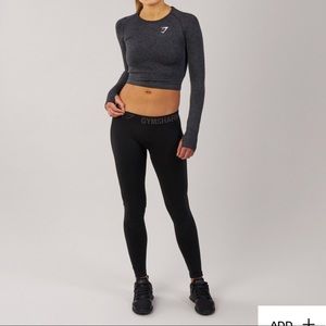 Gym shark Flex Leggings Black/Gray Band